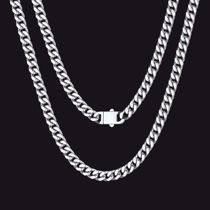 Miami Cuban Link Chain Necklace 5/7/9/12 Mm Chain for