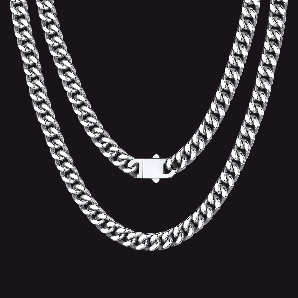 Miami Cuban Link Chain Necklace 5/7/9/12 Mm Chain for