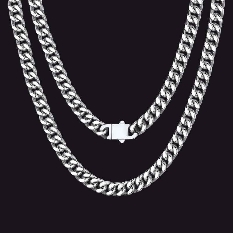 Miami Cuban Link Chain Necklace 5/7/9/12 Mm Chain for