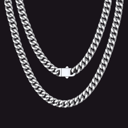 To My Man Miami Cuban Link Chain Necklace, Birthday or Anniversary Gift for Him