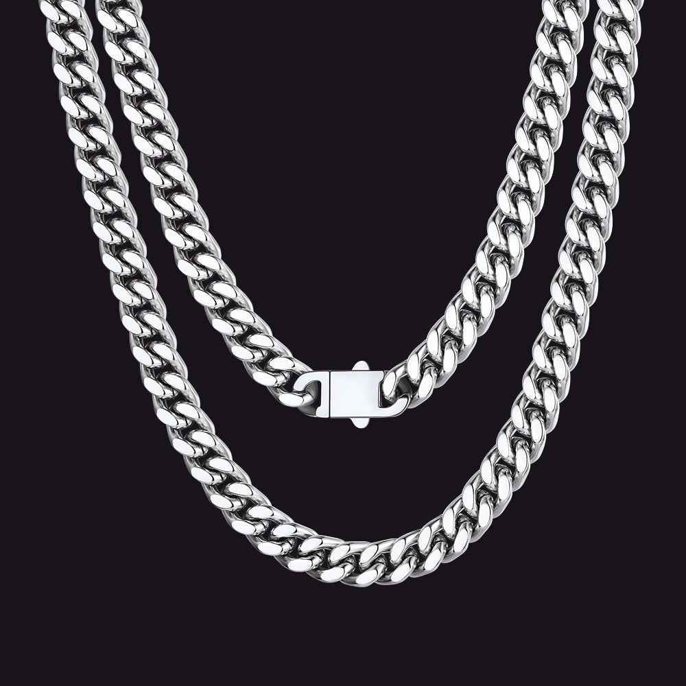To My Man Miami Cuban Link Chain Necklace, Birthday or Anniversary Gift for Him