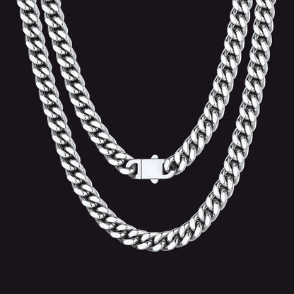 To My Man Miami Cuban Link Chain Necklace, Birthday or Anniversary Gift for Him