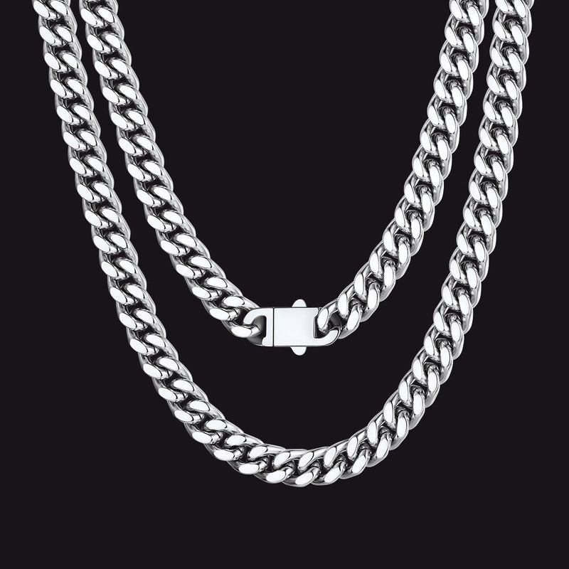 To My Man Miami Cuban Link Chain Necklace, Birthday or Anniversary Gift for Him