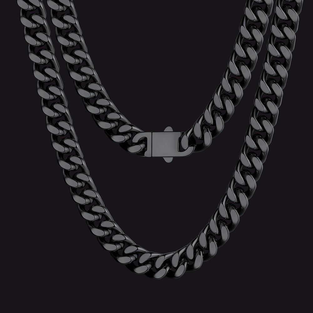 To My Man Miami Cuban Link Chain Necklace, Birthday or Anniversary Gift for Him