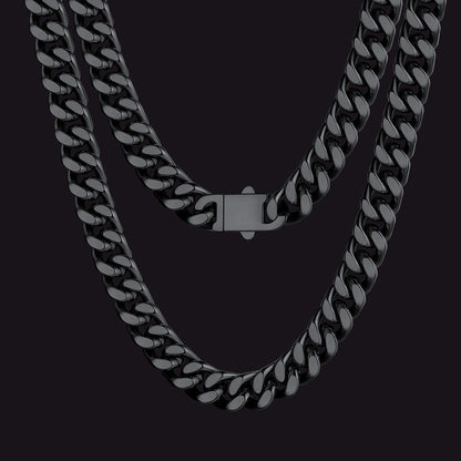 To My Man Miami Cuban Link Chain Necklace, Birthday or Anniversary Gift for Him