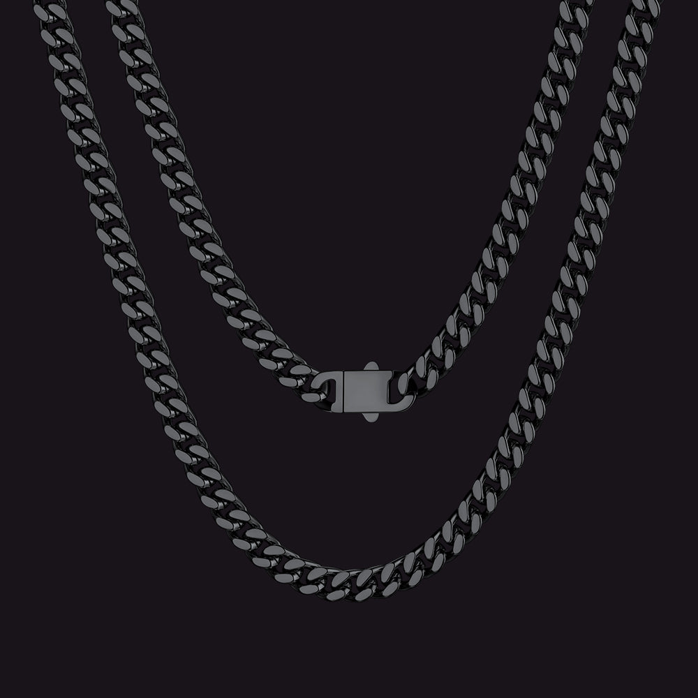 To My Man Miami Cuban Link Chain Necklace, Birthday or Anniversary Gift for Him