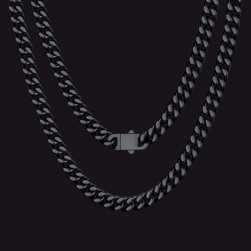 To My Man Miami Cuban Link Chain Necklace, Birthday or Anniversary Gift for Him