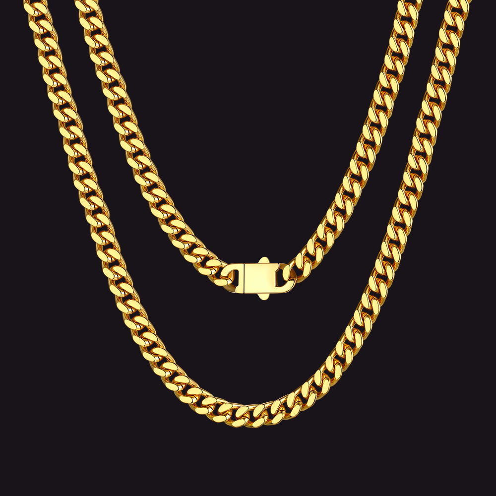 To My Man Miami Cuban Link Chain Necklace, Birthday or Anniversary Gift for Him