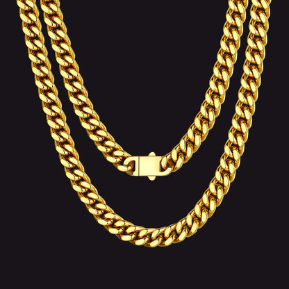 To My Man Miami Cuban Link Chain Necklace, Birthday or Anniversary Gift for Him