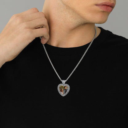 Customized Heart Photo Pendant Memorial Necklace for