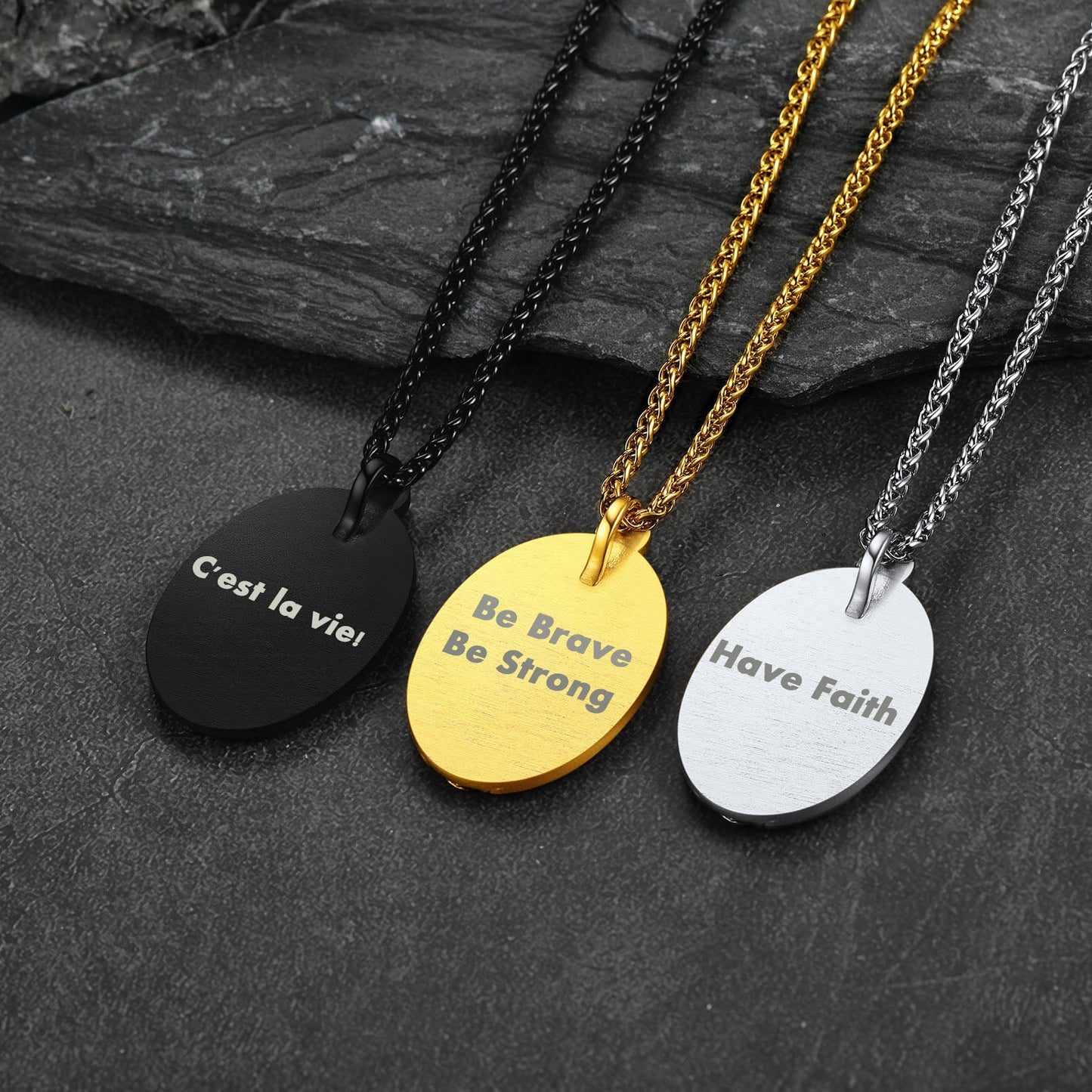Personalized Photo Pendant Necklace With Skull for