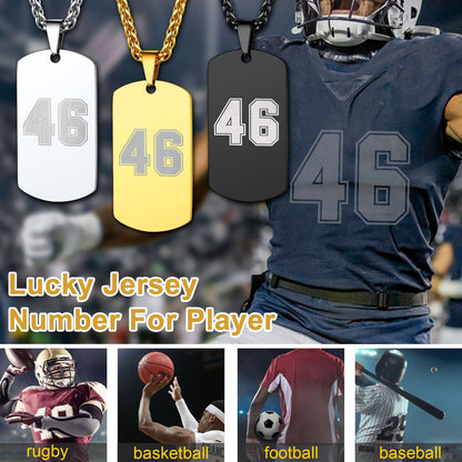 Custom Engraved Number Dog Tag Necklace for , Stainless Steel