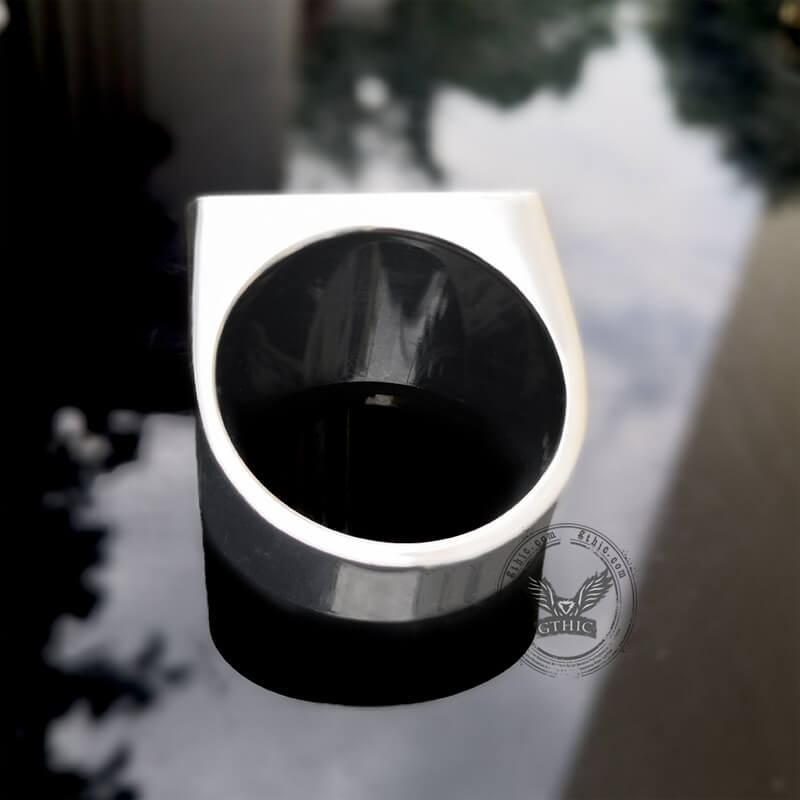 Custom Double Letter Initial Sterling Silver Ring