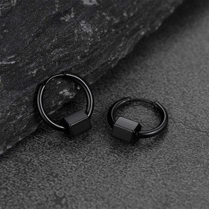 Flash Punk Hexagon Piercing Hoop Earrings for