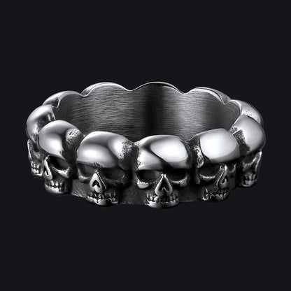 Gothic Punk Skull Ring for Stainless Steel