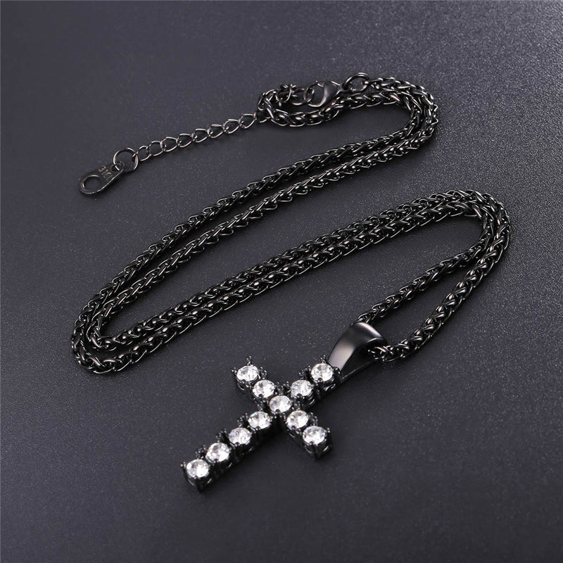 Cubic Zirconia Cross Necklace Pendant for /