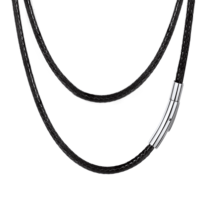 Braided Leather Cord Chain Wax Rope Necklace for 2mm/3mm