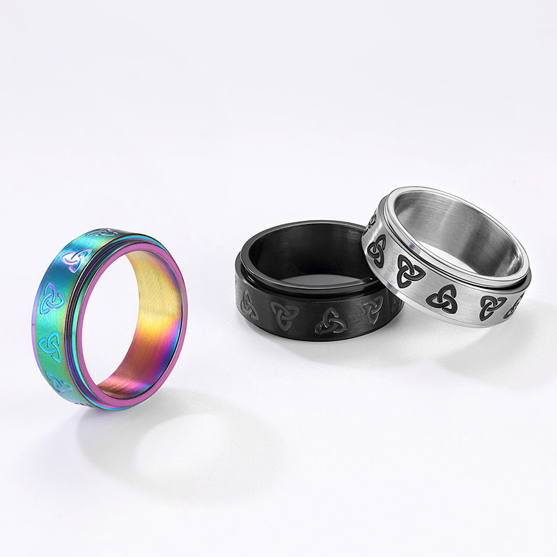 Celtic Knot Fidget Band Ring for Anxiety for