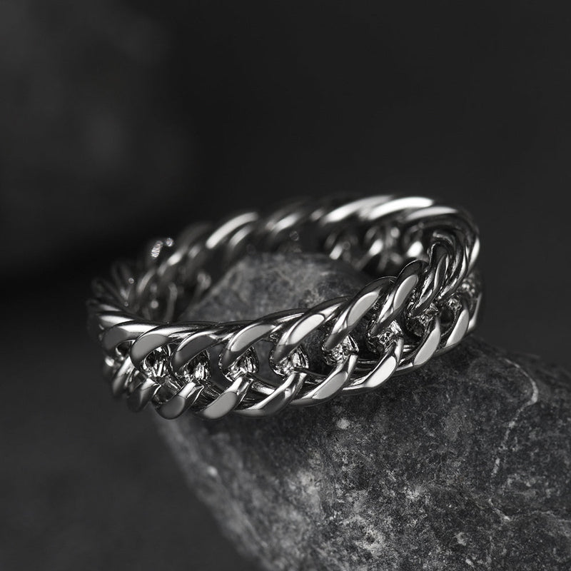 Cuban Chain Stainless Steel Ring for