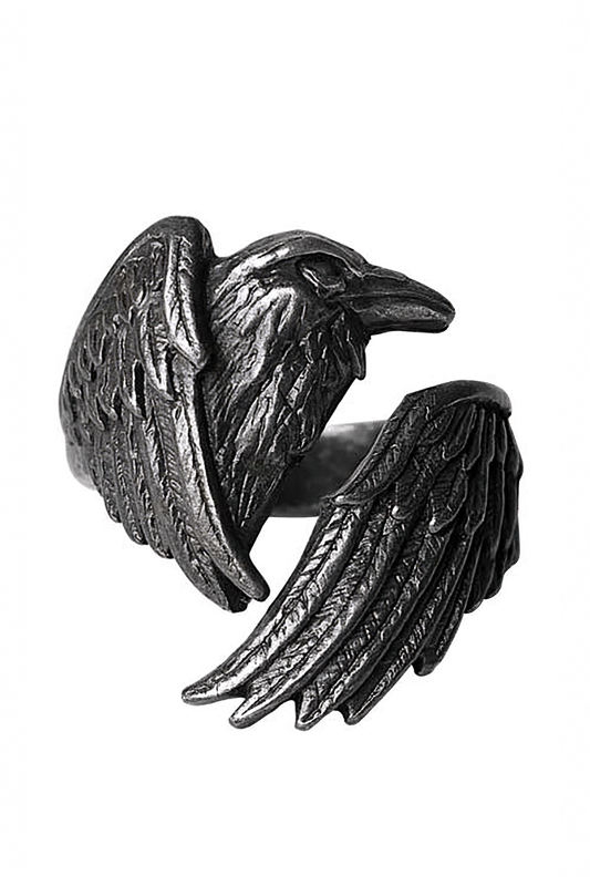 Dark Bird Claw Ring in Antiqued English Pewter