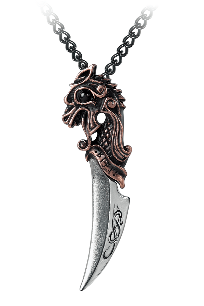 Dark Viking Einardolk Dragon Head Dagger Pendant