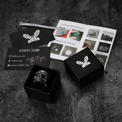 Dark Pioneer Sterling Silver Skull Ring