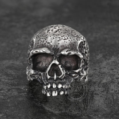 Dark Pioneer Sterling Silver Skull Ring
