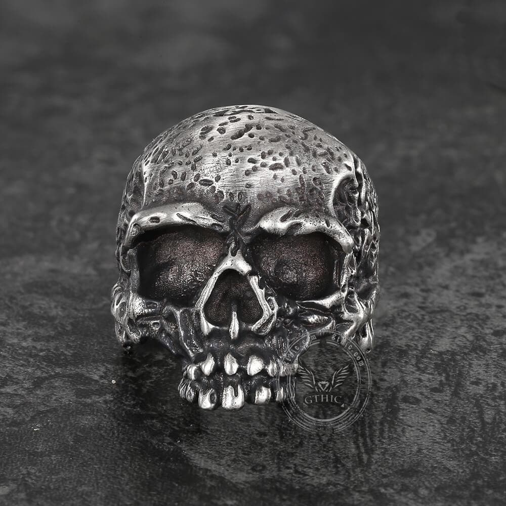 Dark Pioneer Sterling Silver Skull Ring