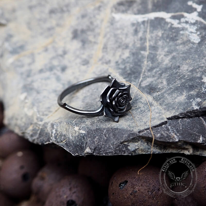 Dark Rose Sterling Silver Ring