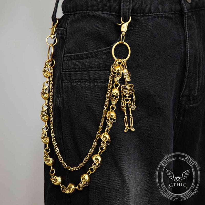 Dark Skull Skeleton Hip-hop Alloy Pants Chain