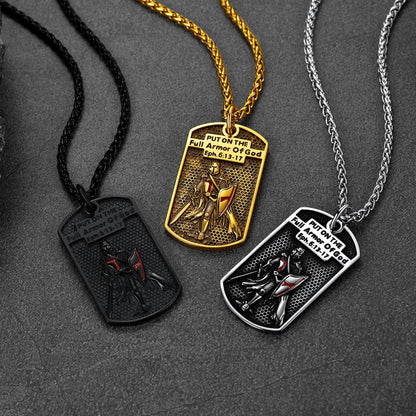 Knights Templar Dog Tag Necklace