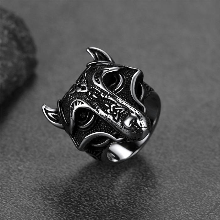 Viking Celtic Wolf Stainless Steel Ring for