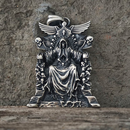 Death Regal Throne Sterling Silver Pendant