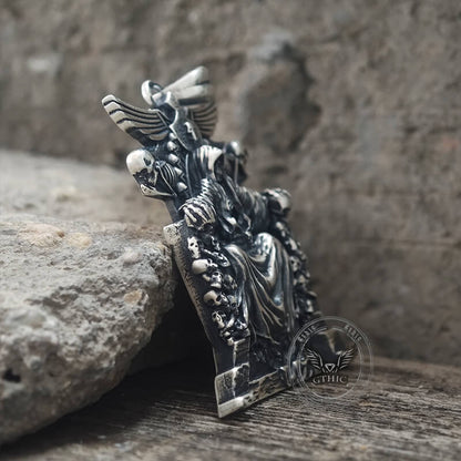 Death Regal Throne Sterling Silver Pendant