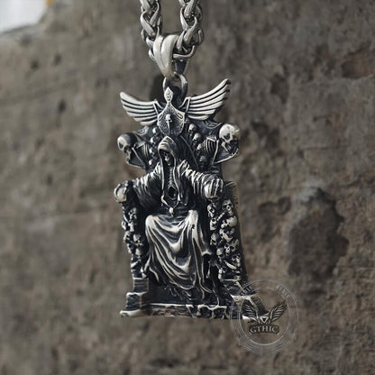 Death Regal Throne Sterling Silver Pendant