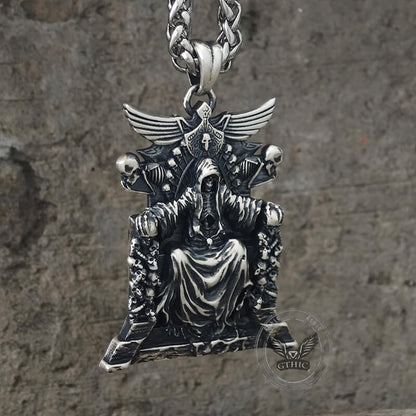 Death Regal Throne Sterling Silver Pendant