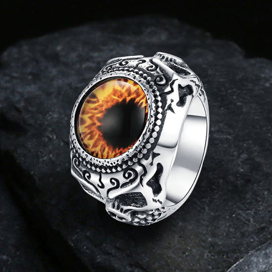 Domineering Skull Devil Eye Stainless Steel Ring