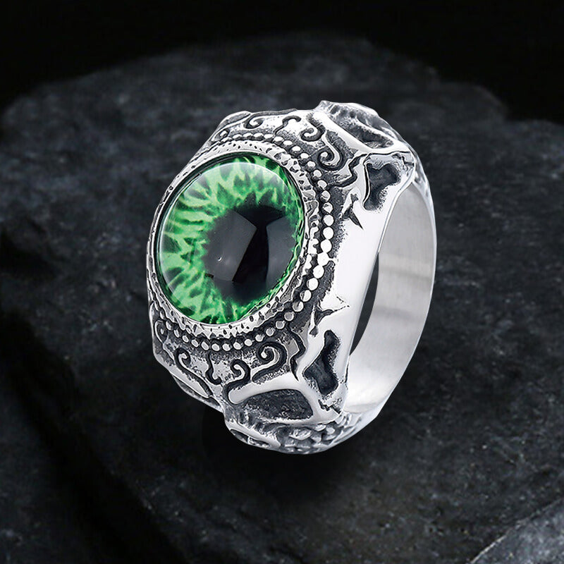Domineering Skull Devil Eye Stainless Steel Ring