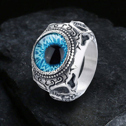 Domineering Skull Devil Eye Stainless Steel Ring