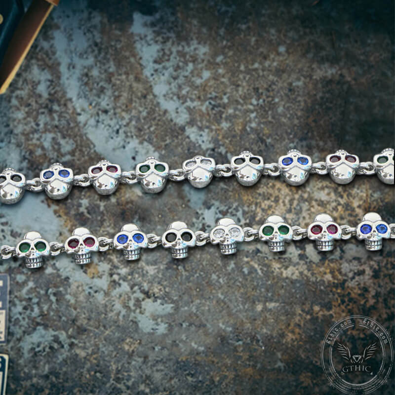 Domineering Skull Sterling Silver Necklace