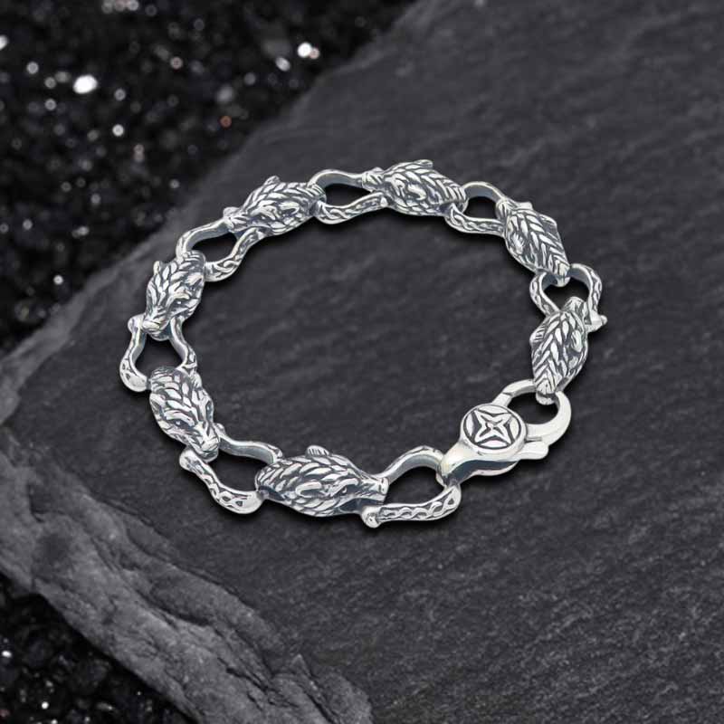 Domineering Wolf Head Stainless Steel Bracelet