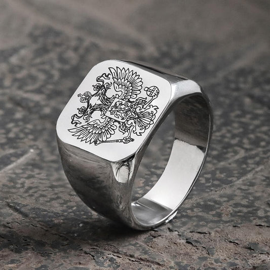 Double-headed Eagle Stainless Steel Signet Ring
