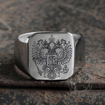 Double-headed Eagle Stainless Steel Signet Ring