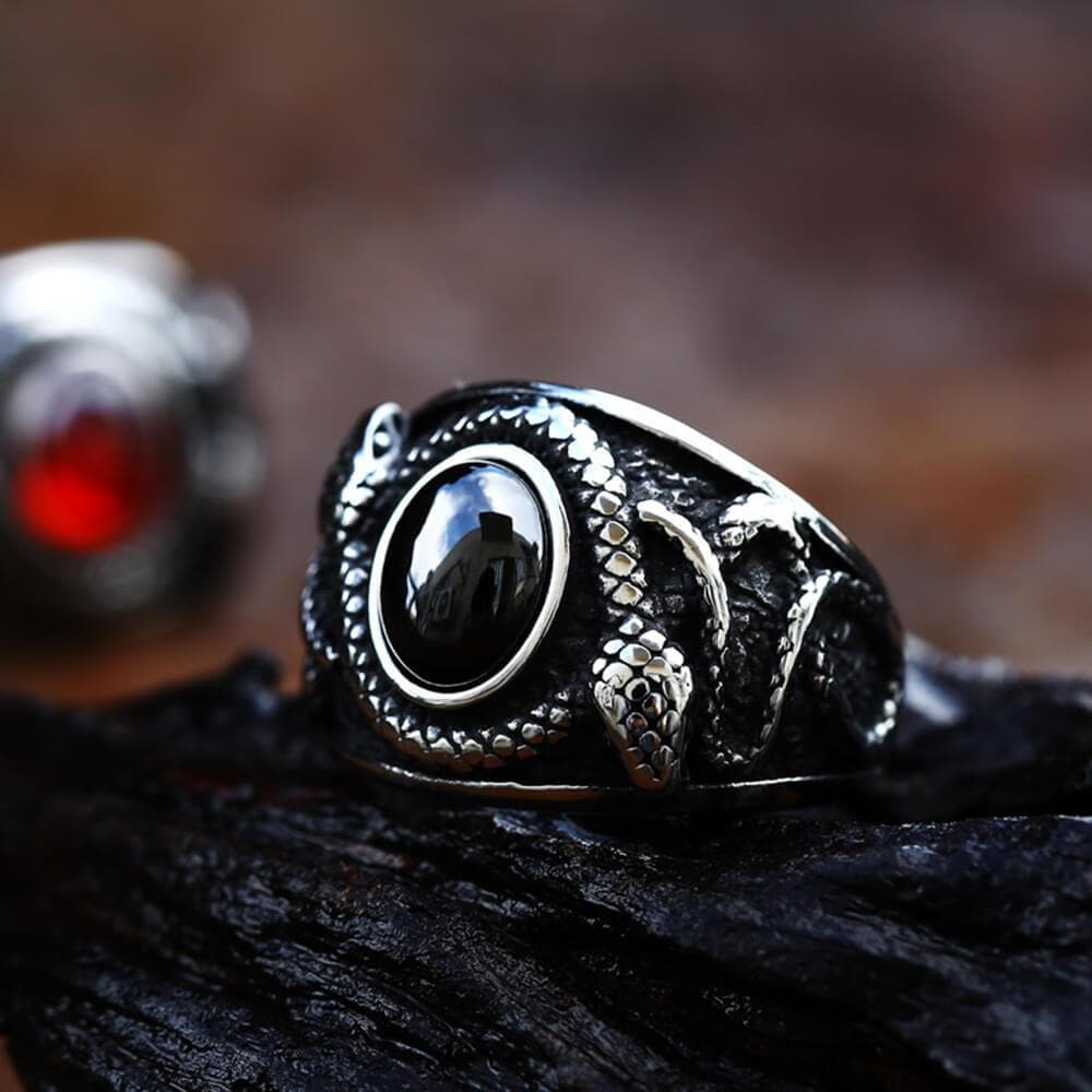Double-headed Snake Stainless Steel Ring
