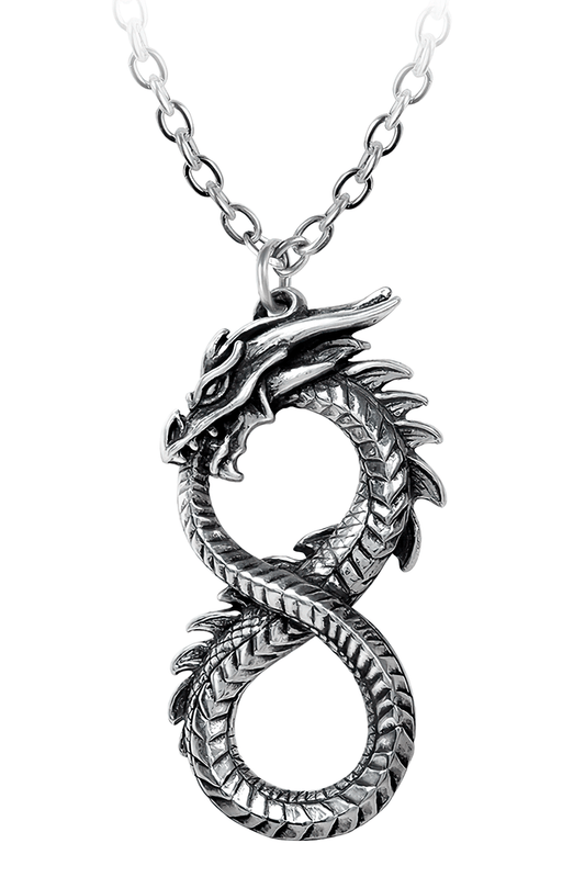 Dragon Infinity Pendant Necklace With Design