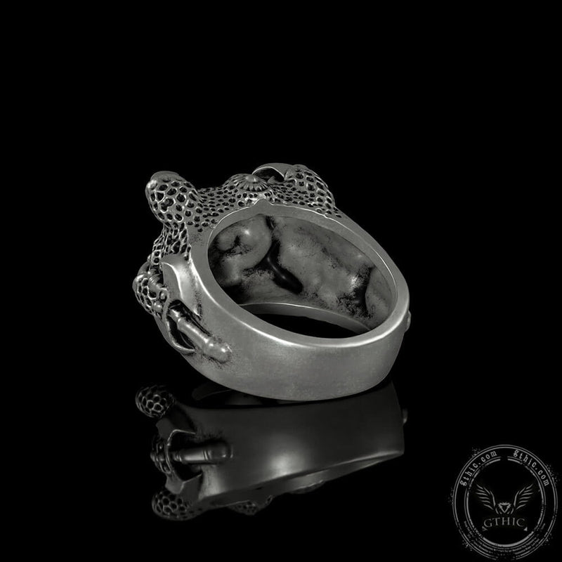 Dragon Claw Evil Eye Sterling Silver Ring