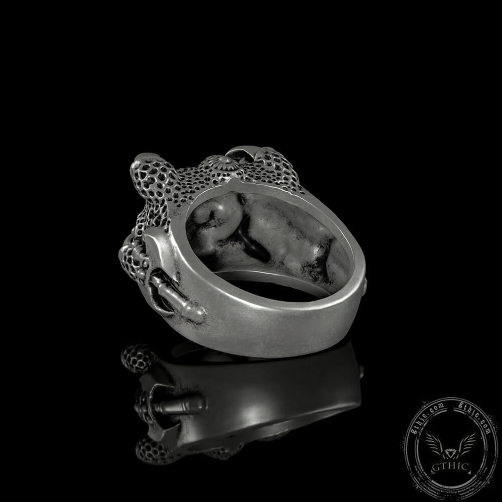 Dragon Claw Evil Eye Sterling Silver Ring
