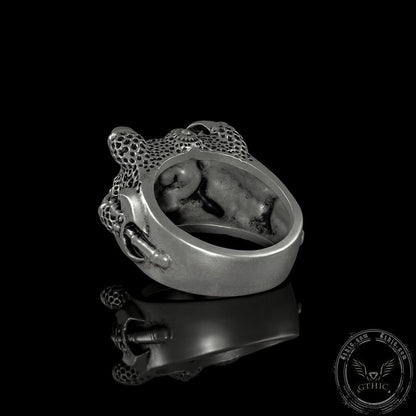Dragon Claw Evil Eye Sterling Silver Ring