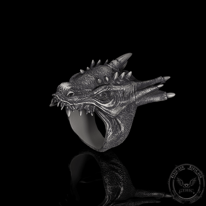 Dragon Head Sterling Silver Animal Ring