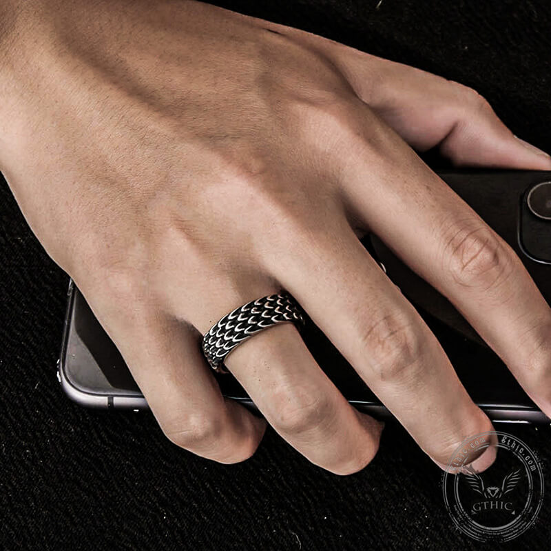 Dragon Scale Stainless Steel Ring